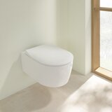 Villeroy & Boch viseča brezrobna WC školjka s počasnim zapiranjem AVENTO 5656 RS 01 White Alpin | Shoptok.si