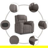  Naslonjač od tkanine smeđesivi | shoptok.hr