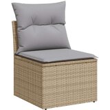  Vrtni set sofe Set od 5 Bež Siva Ratan Poliester | shoptok.hr