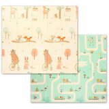 BabyOno dvostrana podloga za igru Animals&Road 180x200 cm Cijene