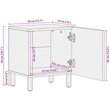  Noćni ormar 2 pcs Bijelo 40 x 33 5 x 46 cm Čvrsto drvo manga | shoptok.hr