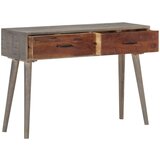 Maison Chic konzolna miza - miza ob steni siva 110x35x75 cm trden robusten mangov les, (21786519) | Shoptok.si