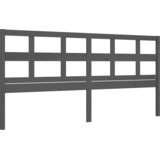  Okvir za krevet s uzglavljem sivi 200 x 200 cm od masivnog drva | shoptok.hr