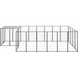 vidaXL kavez za pse crni 8,47 m² čelični | shoptok.hr
