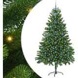 vidaXL Božično drevo med 300 LED z stojalom Zelena 210 cm PE | Shoptok.si