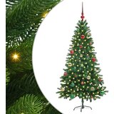 vidaXL Božično drevo med 150 LED z stojalom Zelena 150 cm PE | Shoptok.si