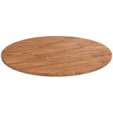 vidaXL Okrogla mizna plošča svetlo rjava Ø50x1,5 cm trdna hrastovina Cene