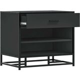 vidaXL Klop za čevlje črna 60x40x53,5 cm inženirski les in kovina | Shoptok.si