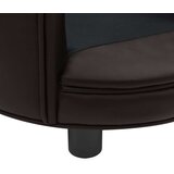  Sofa za pse smeđa 48 x 48 x 32 cm od pliša i umjetne kože | shoptok.hr