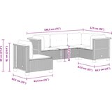  5-dijelna vrtna garnitura od poliratana s jastucima crna | shoptok.hr