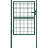 vidaXL Vrata za ograjo iz jekla 100x125 cm zelena, (20708241) | Shoptok.si
