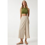 Happiness İstanbul Women's Cream Skirt Look Ayrobin Shalwar Trousers