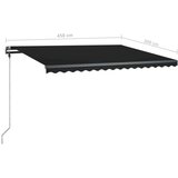  Tenda na ručno uvlačenje s LED svjetlima 450 x 300 cm antracit | shoptok.hr