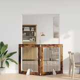  Vrata za pse s postoljem 2 pcs Dimljeni hrast 100 x 100 cm | shoptok.hr