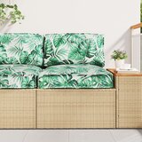 vidaXL Blazinica za paleto za sedež z vzorcem listov 70x70x12 cm Oxford tkanina | Shoptok.si