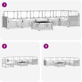  Set vanjskih sofa 7 kom. Prirodna i krem | shoptok.hr