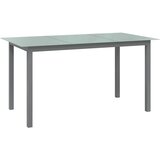 vidaXL Vrtni stol svjetlosivi 150 x 90 x 74 cm od aluminija i stakla | Eponuda.com
