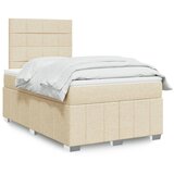  Krevet s oprugama i madracem krem 120 x 200 cm od tkanine | shoptok.hr