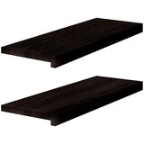  Gazišta stepenice 2 kom tamnosmeđi 70x30x2 cm masivna hrast | shoptok.hr