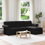 SOFA Crna 245 x 138 x 80 cm tkanina | shoptok.hr