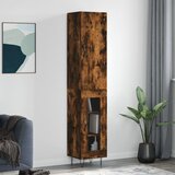 vidaXL Visoka komoda dimljeni hrast 34 5x34x180cm konstruiranog drva | shoptok.hr