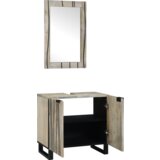 vidaXL Set namještaja za kupaonicu 2 pcs Bijela 62 x 33 x 58 cm | shoptok.hr