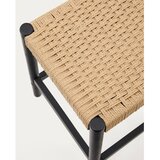 Kave Home Crne/u prirodnoj boji barske stolice u setu 2 kom od punog hrasta (visine sjedala 66 cm) Yalia – | shoptok.hr