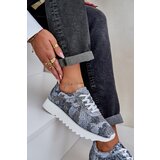 S. BARSKI Suede Patterned Sports Shoes On Platform With Glitter D&A | Shoptok.si
