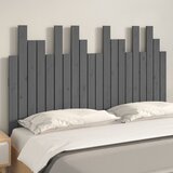 Zidno uzglavlje sivo 127,5x3x80 cm od masivne borovine | Eponuda.com