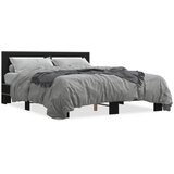 Furnova Posteljni okvir črn 160x200 cm inženirski les in kovina, (21938019) | Shoptok.si