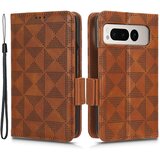 INORCO Ovitek za telefon denarnica s stojalom iz PU usnja za Google Pixel Fold, etui za telefon z vtisnjenim trikotnikom Shell, (22035938) Cene