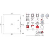 Male kuće Drveno spremište TOBIAS 16M2 418 × 418 cm – bez završnog krovnog pokrova | shoptok.hr