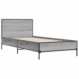  Okvir za krevet boja hrasta 75x190 cm konstruirano drvo i metal Siva 75 x 190 cm | shoptok.hr