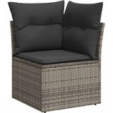  11-dijelni set vrtnih sofa poliratan i bagrem s jastucima sivi | shoptok.hr