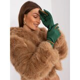 Fashion Hunters Dark Green Elegant Women's Gloves Cene