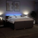  Krevet s oprugama i madracem tamnosmeđi 200x200 cm od tkanine | shoptok.hr