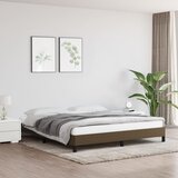 vidaXL Posteljni okvir temno rjav 180x200 cm blago Cene