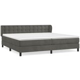 Maison Chic Box spring postelja - Vzmetna postelja z vzmetnico temno siva 200x200 cm žamet SL15396, (21905316) | Shoptok.si