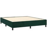 Krevet box spring s madracem LED tamnozeleni 180x200 cm baršun | shoptok.hr