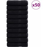 vidaXL 600 gsm brisače za goste SOLUND 50 pcs Črna 50 x 100 cm Bombaž, (5000043735) | Shoptok.si