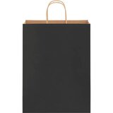  Papirnate vrećice 250 kom s ručkama crne 32x12x42 cm | shoptok.hr
