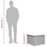  Vrtna stolica s jastukom smeđa 55x55x37 cm poli ratan | shoptok.hr