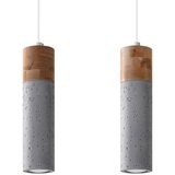  Sollux SL.0966 - Luster na sajli ZANE 2xGU10/40W/230V beton/drvo | Eponuda.com