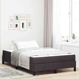  Postelja z vzmetnico z vzmetnico Temno rjava 120 x 190 cm blago | Shoptok.si
