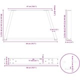  Noge za klub stolić V-oblika 2 kom Bijele 50 x (30-31,3) cm Čelik | shoptok.hr