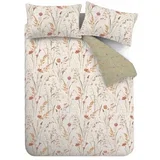 Zelena/rjava enojna flanelna posteljnina 135x200 cm Grasmere Floral –
