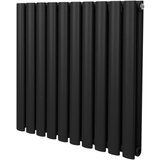 Monster ovalni stebričasti radiator – 600 mm x 600 mm – črn, (21569926) | Shoptok.si