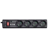 Eaton Protection Strip 4 DIN, 10A, Input: Schuko, Outputs: (4) Schuko Power Cord Lenght 1m Over voltage protection On/Off switch | Eponuda.ba