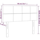  Uzglavlje plavo 90x5x78/88 cm od tkanine | shoptok.hr