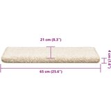  Prostirke za stepenice 30 kom 65x21x4 cm bijele pravokutne rubove | shoptok.hr